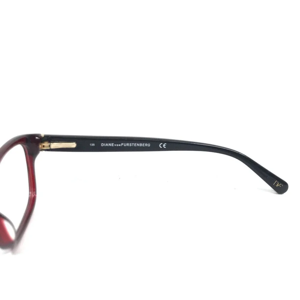 Diane Von Furstenberg Eyeglasses Frames DVF5054 604 Black Red Full Rim 50-15-135